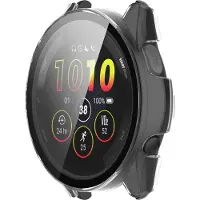 Strap-it Bescherm Hoesje met Glasplaat – Geschikt voor Garmin Forerunner 265s – Transparant – Case met Screen Protector