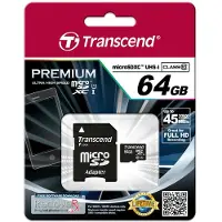 Transcend Premium microSDXC-kaart Industrial 64 GB Class 10, UHS-I Incl. SD-adapter