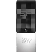 Silicon Power C31 Dual USB USB-A / USB-C USB stick - 128GB - Zwart