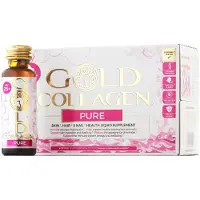 Gold Collagen Pure -5000mg gehydrolyseerd marien collageen peptiden/50 ml –11 actieve ingrediënten 10x50 ml
