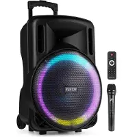 Fenton FT15LED MK2 party speaker met Bluetooth - Karaoke speaker met