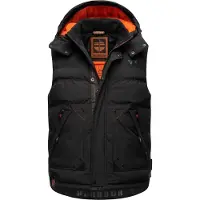 STONE HARBOUR Bodywarmer 'Egoor' grijs / oranje / zwart