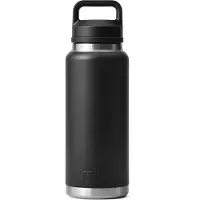 Yeti Rambler Bottle 36oz Chug Cap, Black, thermosfles met drinkdop, 1L