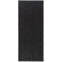 Home Collection Handgeweven Jute Vloerkleed - Zwart 80 x 200 cm