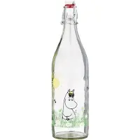 Muurla Moomin glazen fles 1 L Meadow