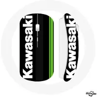 MANIACASE Draadloze muis - - Kawasaki-logo - Zwarte kleur - Inclusief wifi USB-stick - Compatibel met Mac en PC
