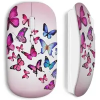 MANIACASE Draadloze muizen Vlinders roze blauw