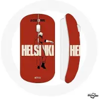 MANIACASE Draadloze muis - La Casa De Papel - Helsinki - Rood - Wifi USB-stick - Compatibel met Mac en pc