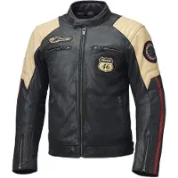 Held Baker 2 Crème Donkerblauw Leren Motorjas Maat 52