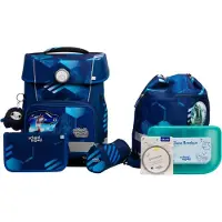 School-mood Champion Pro Schooltas set 7-delig blauw