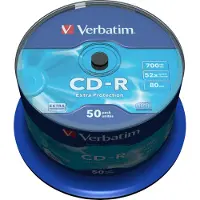 Verbatim CD-R - 80 min - 700 Mo - 52x - Spindle van 50 - Extra bescherming