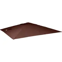 Mendler Vervangende hoes voor luxe zweefparasol -A96, parasolhoes, 3x4 m (Ø 5 m), polyester ~ bruin