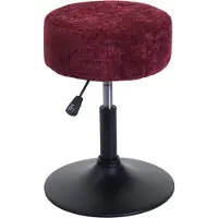 MCW Kruk -C22, make-upkruk, in hoogte verstelbaar, draaibaar, Ø 37 cm, stof chenille (465 g/m²), MVG ~ bordeauxrood