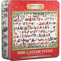 Eurographics Holiday Dogs Tin Puzzel (1000 stukjes)