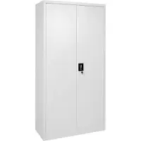 MCW Dossierkast -H17, stalen kast Kantoorkast Kast, 2 deuren afsluitbaar metaal ~ 185x90x40cm grijs