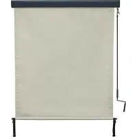 Mendler Verticale zonwering -F42, verticaal privacyscherm buitenrolgordijn, UV-bescherming 50 stof ~ 250x140cm, crème-beige