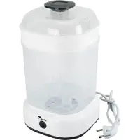 Momini QuickSteam Sterilisator - UV Desinfectieapparaat - Sterilisator voor 5 Babyflessen - Snel en Veilig - Automatische Uitschakeling - Compact - Wit