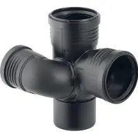 Geberit Sanitair installatiemateriaal, Silent-PP Schachtbocht 87,5° rechts 110mm/75mm/110mm