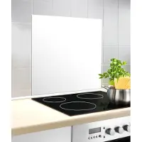 Wenko Keukenwand Unikleur Kookplaatwand, spatbescherming voor kookplaat of spoelbak, gehard glas (1-delig)