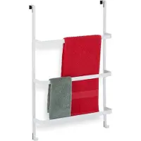 Relaxdays Handdoekhouders + handdoekhaken, Handdoekhouder