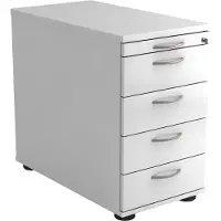 Hjh OFFICE PRO SIGNA SC50 BM - Rolcontainer Wit Hout met 4 lades Metalen handgreep