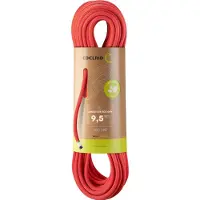 Edelrid - Klimtouwen - Eagle Lite Eco Dry 9,5Mm Neon Coral voor Unisex - Maat 80 m - Rood