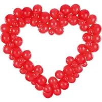 Party Deco Partydeco - Ballonnen - Ballonnenboog hart rood
