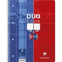 Clairefontaine Collegeblock DUOBOOK, DIN A4, geruit/gelinieerd