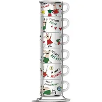 Bialetti Impilabili Italia Espresso kopjes in rek 6 stuks