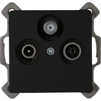 Kopp - Televisie/Radio/Satelliet Contactdoos - Wandcontactdoos Coax - Paris - Inbouw - Mat Zwart