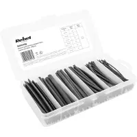 Cabletech - Rurki Termokurczliwe Set - 10 cm - Zwart - 170 stuks