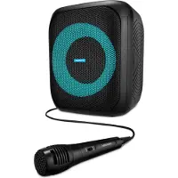 Medion S61991 Party luidspreker met Bluetooth (party sound system inclusief microfoon, party box, draagbaar geluidssysteem, geïntegreerde oplaadbare batterij, voor binnen en buiten, lichteffecten, TWS