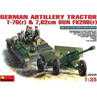 Mini art Duitse T-70+76.2mm FK 288 met bemanning