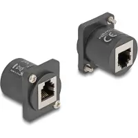 DeLOCK D-Type Module RJ12 jack to jack with screws black