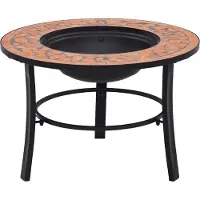 vidaXL Vuurschaal mozaïek 68 cm keramiek terracottakleurig