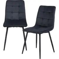 En.casa Eetkamerstoel set van 2 Lexnitz 89x44x45 cm zwart