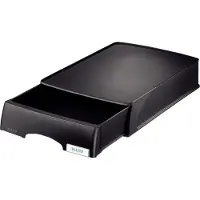 Leitz Plus Brievenbakje met lade 5210 A4 Zwart 25,5 x 37,6 x 7 cm