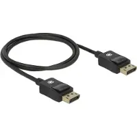 DeLOCK Dunne premium coaxiale DisplayPort kabel kabel - versie 1.4 (5K/8K 60Hz) / zwart - 1 meter