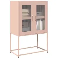 vidaXL Hoge kast, roze, 68x39x107 cm, staal