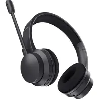 Trust Ayda Draadloze ENC Headset - PC Headset - Draadloos via Bluetooth - Noise Cancelling Microfoon - Tot 24 Uur Batterij - Zwart