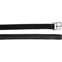 Horka stijgbeugelriem Dressuur nylon/leer zwart maat 115 cm