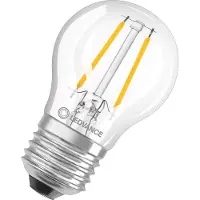 Ledvance LED Filament Lamp P45 E27 - 1.5W 136lm 2700K Ø45mm - Geschikt voor nachtlampen, vitrinekasten, sfeerverlichting