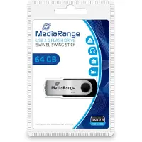 MediaRange 64GB USB 2.0 USB flash drive USB Type-A / Micro-USB Zwart, Zilver