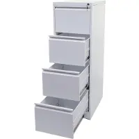 MCW Hangmappenkast -H16, archiefkast stalen kantoorkast, formaat Legal + A4 afsluitbaar 134x46x62cm ~ wit