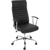 MCW Bureaustoel Cagliari, bureaustoel bureaustoel directiestoel, kunstleer ~ zwart