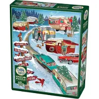 Cobble Hill kerst puzzel - 1000 stukjes legpuzzel camper winter.