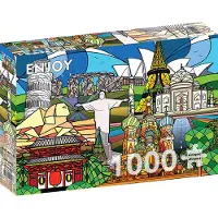 Enjoy Puzzel Wereld Monsters 1000 stuks 1 St