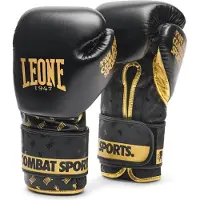 Leone1947 Dna Leather Artificial Boxing Gloves Zwart 16 oz