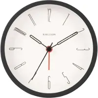Karlsson Belle Numbers Wekker Zwart - Wekkers Ijzer Black - KA5915BK
