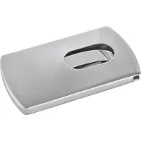 Sigel visitekaartjes houder Snap RVS voor 12 kaartjes zilver